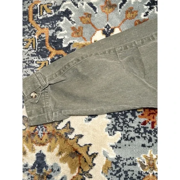 VTG Eddie Bauer Cotton Field Jacket Green Men Medium Chore Barn Utility *see pic - Picture 9 of 11